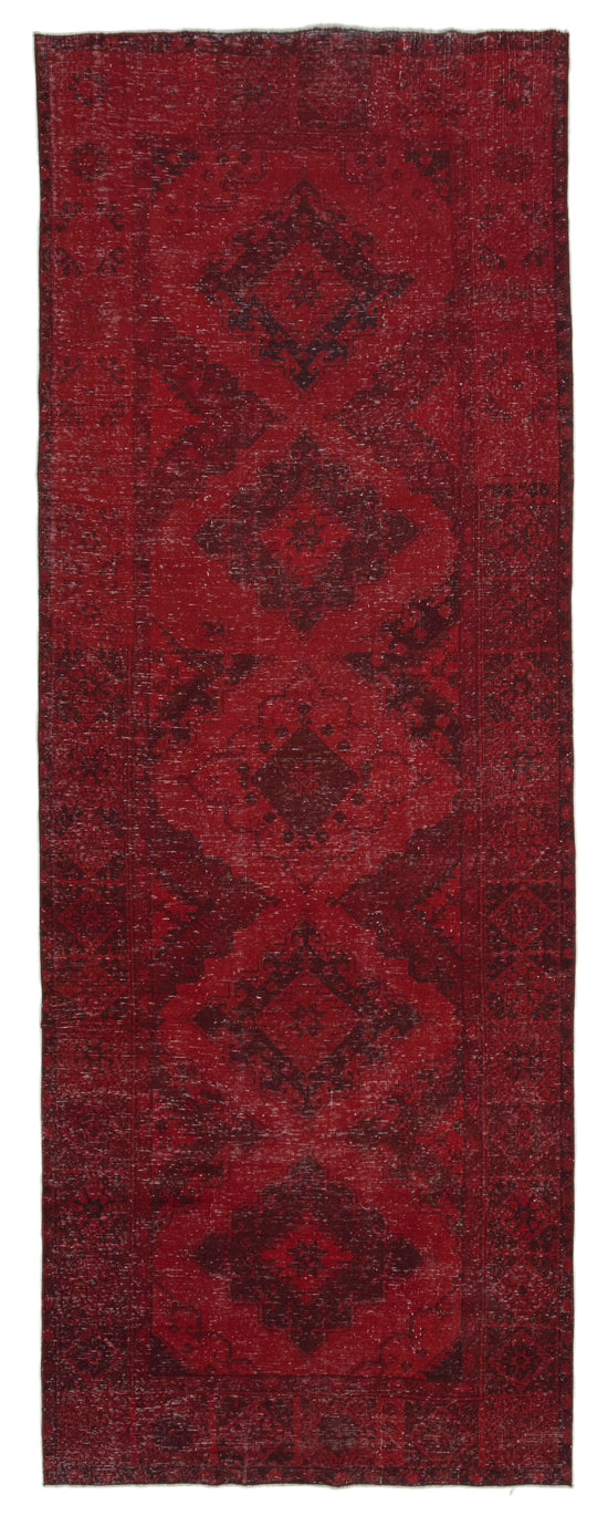 5x13 Red Turkish Over Dyed Runner Rug - 24210