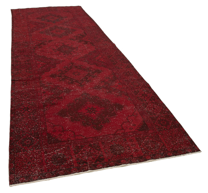 5x13 Red Turkish Over Dyed Runner Rug - 24210