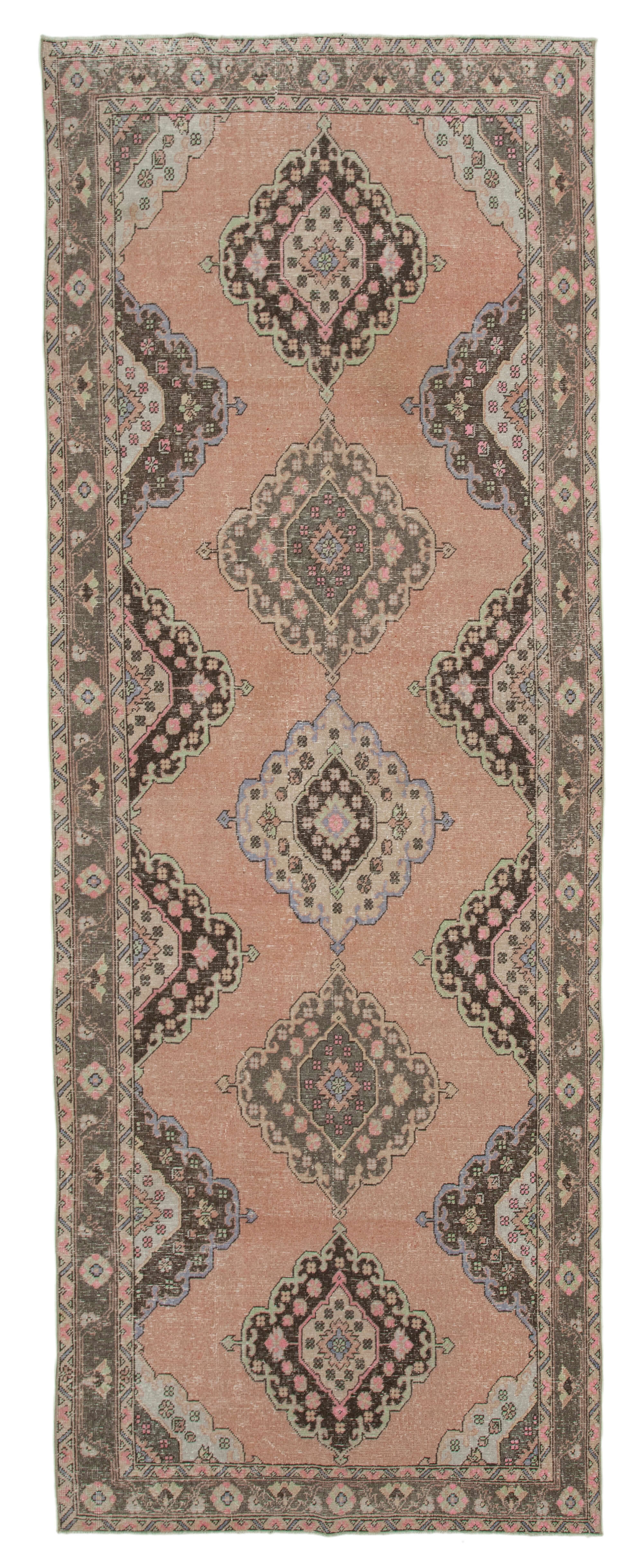 5x13 Beige Turkish Vintage Runner Rug - 24211