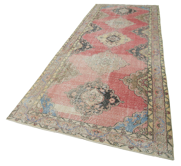 5x13 Beige Turkish Vintage Runner Rug - 24212