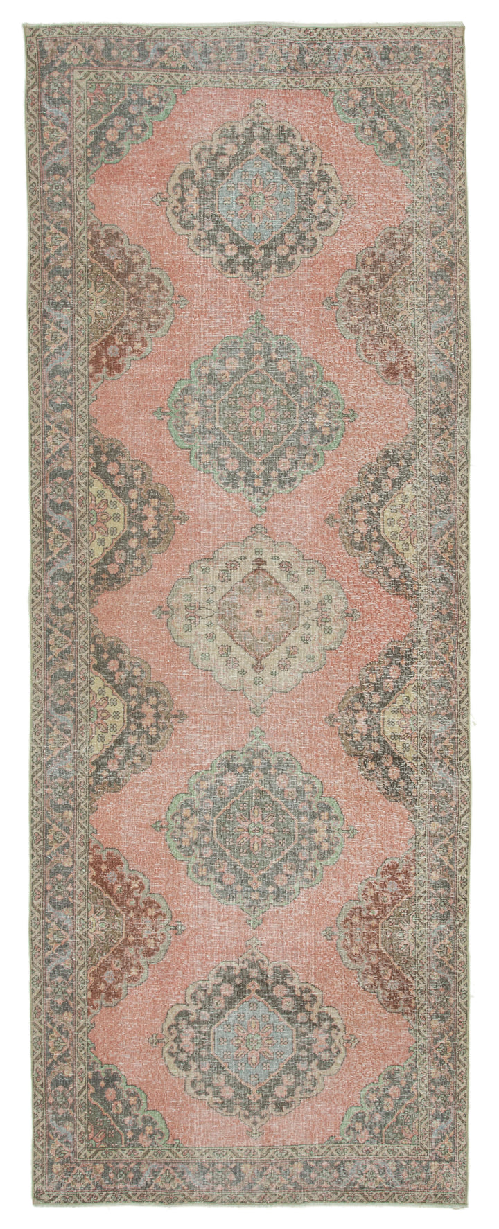5x13 Beige Turkish Vintage Runner Rug - 24214