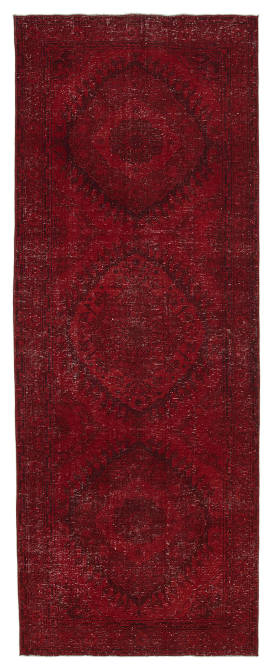 5x13 Red Turkish Over Dyed Runner Rug - 24215