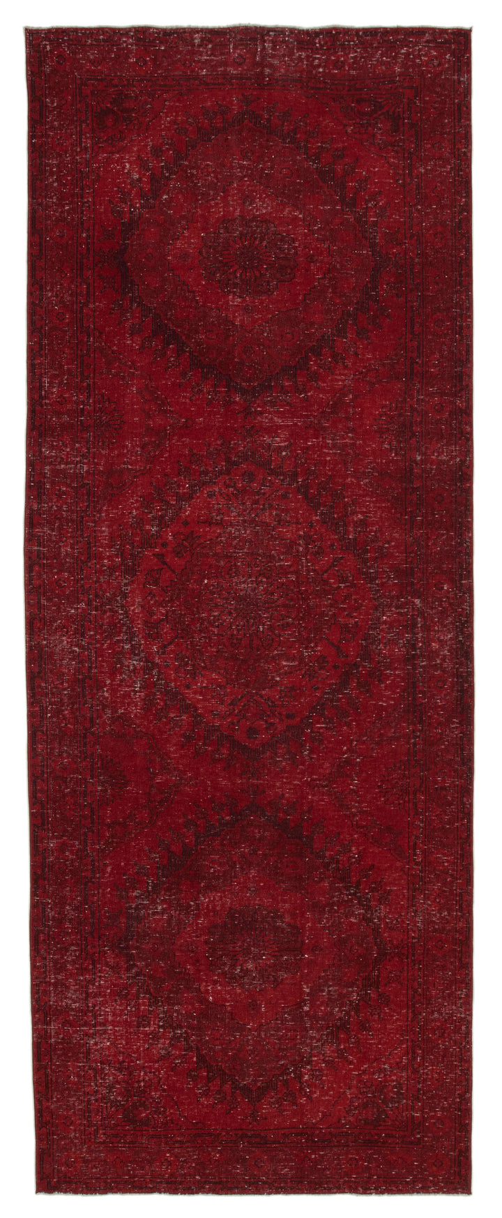 5x13 Red Turkish Over Dyed Runner Rug - 24215