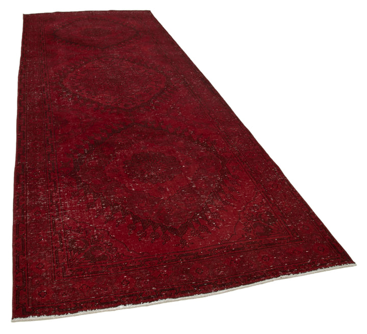 5x13 Red Turkish Over Dyed Runner Rug - 24215