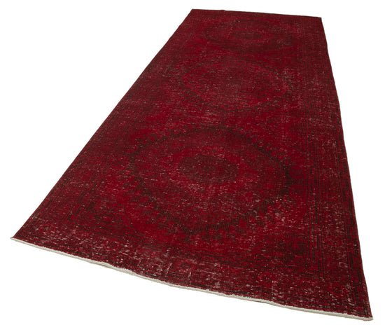 5x13 Red Turkish Over Dyed Runner Rug - 24215