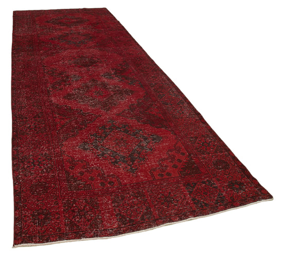 5x13 Red Turkish Over Dyed Runner Rug - 24216