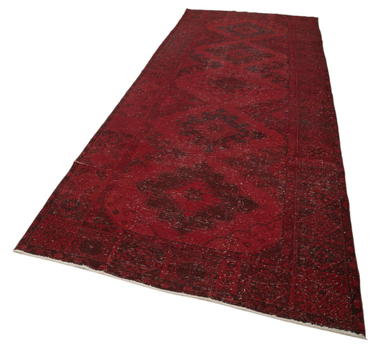 5x13 Red Turkish Over Dyed Runner Rug - 24216