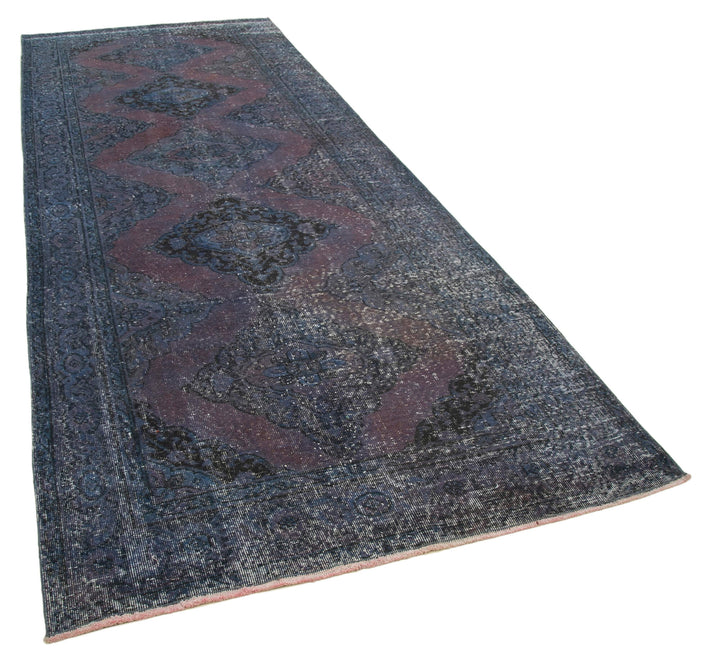 5x13 Purple Turkish Over Dyed Runner Rug - 24218