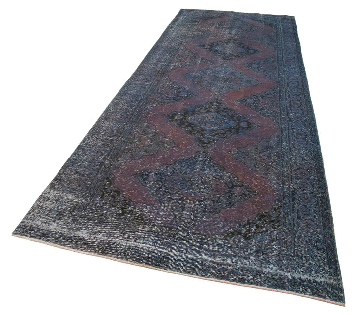 5x13 Purple Turkish Over Dyed Runner Rug - 24218