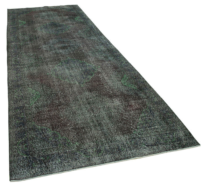 5x13 Black Turkish Over Dyed Runner Rug - 24221