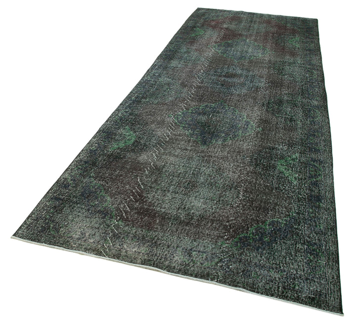5x13 Black Turkish Over Dyed Runner Rug - 24221