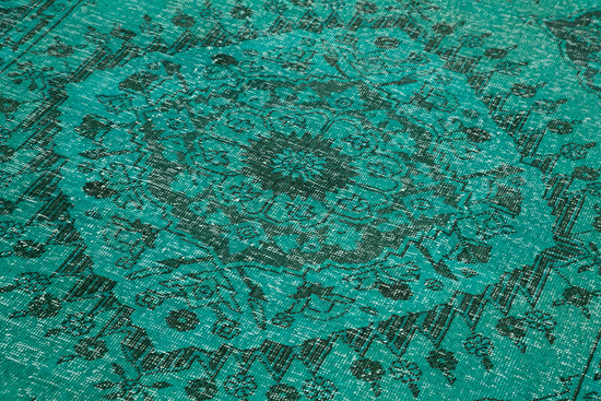 5x12 Turquoise Turkish Over Dyed Runner Rug - 24223