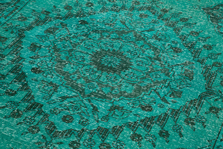 5x12 Turquoise Turkish Over Dyed Runner Rug - 24223