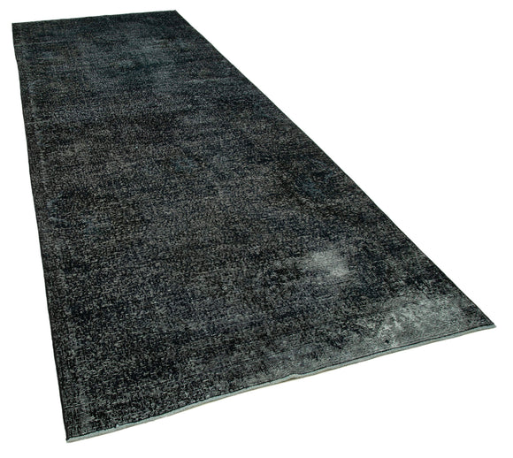 5x13 Black Turkish Over Dyed Runner Rug - 24224