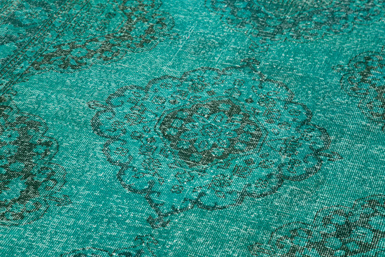 5x13 Turquoise Turkish Over Dyed Runner Rug - 24225