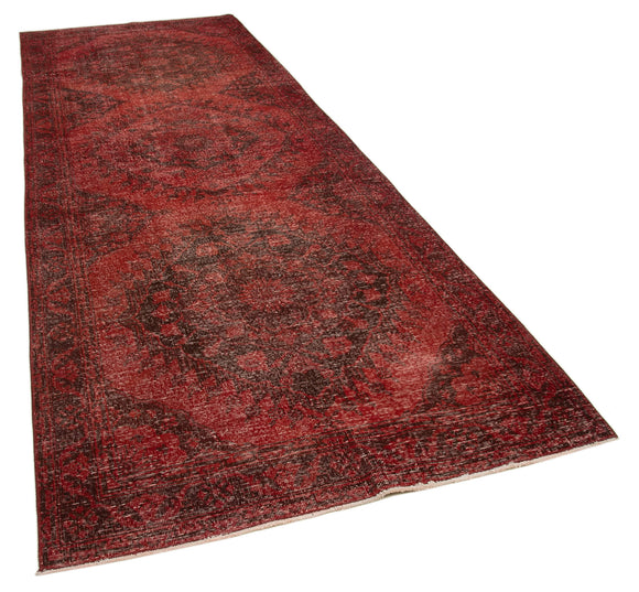 5x13 Red Turkish Over Dyed Runner Rug - 24227