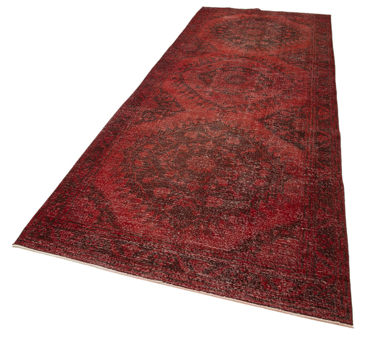 5x13 Red Turkish Over Dyed Runner Rug - 24227