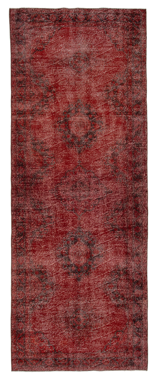 5x13 Red Turkish Over Dyed Runner Rug - 24228