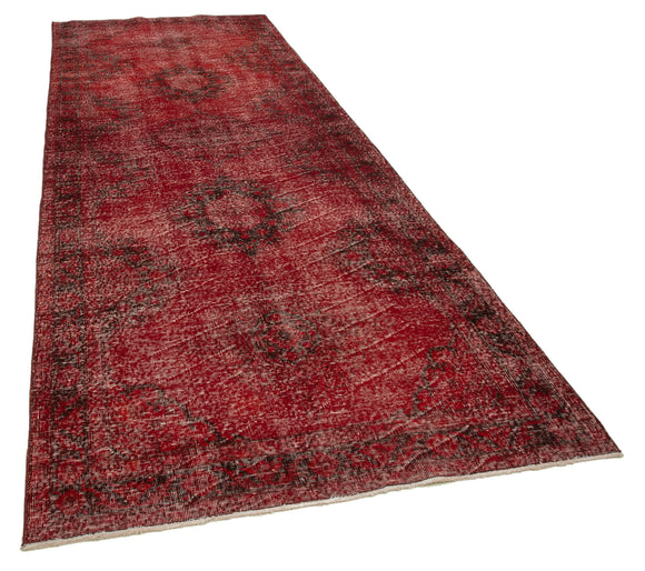 5x13 Red Turkish Over Dyed Runner Rug - 24228