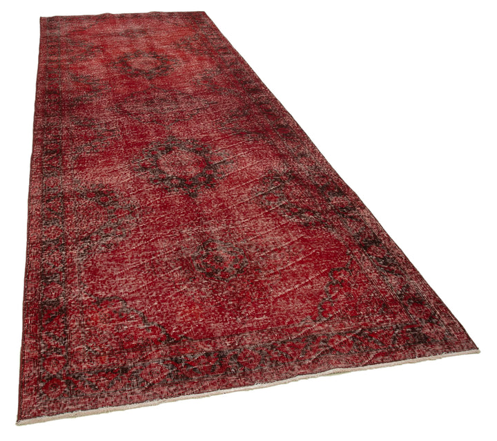 5x13 Red Turkish Over Dyed Runner Rug - 24228