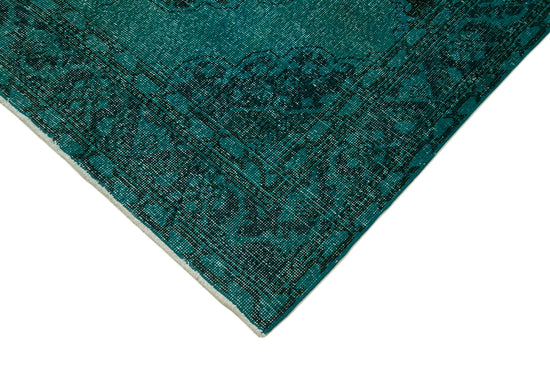 5x13 Turquoise Turkish Over Dyed Runner Rug - 24230