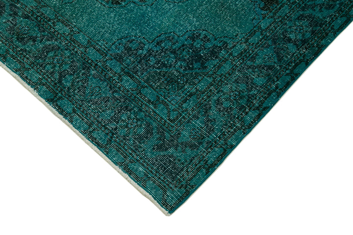 5x13 Turquoise Turkish Over Dyed Runner Rug - 24230