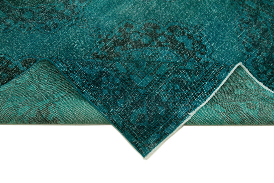 5x13 Turquoise Turkish Over Dyed Runner Rug - 24230