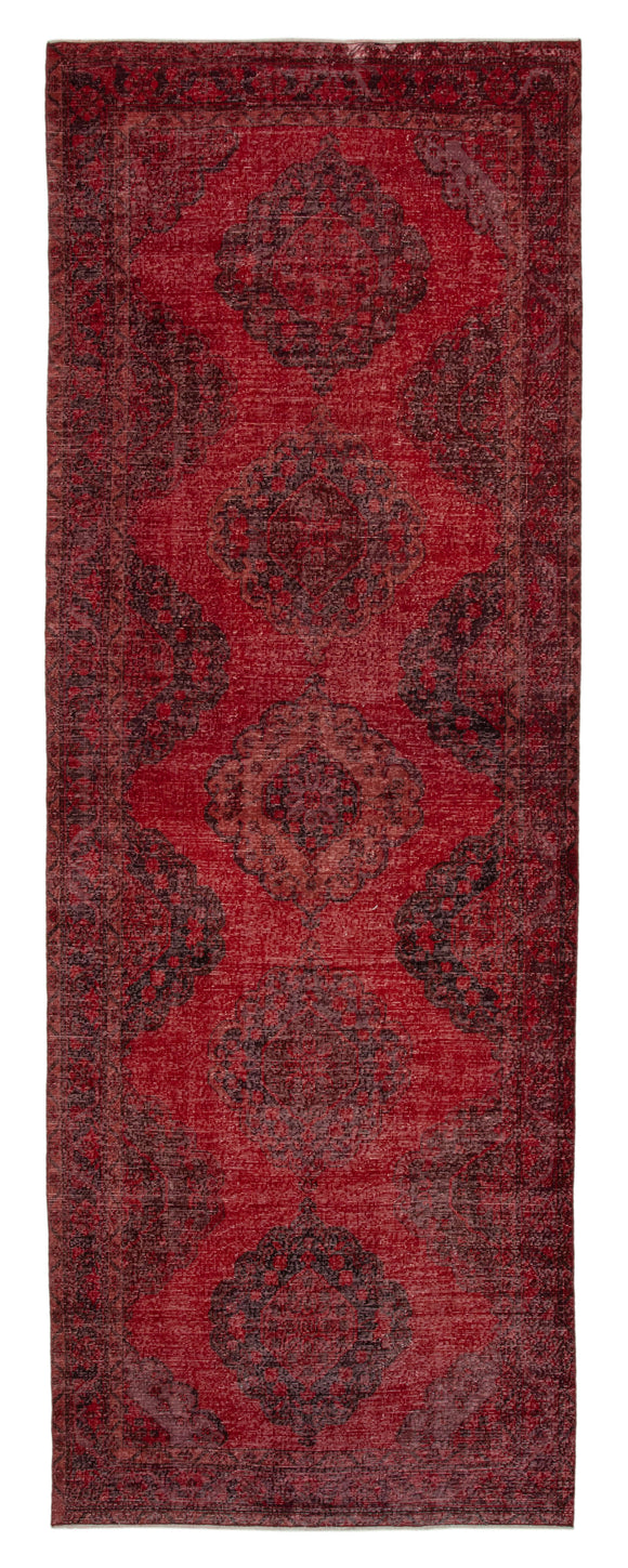 5x14 Red Turkish Over Dyed Runner Rug - 24231