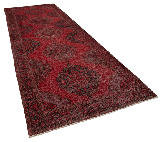 5x14 Red Turkish Over Dyed Runner Rug - 24231
