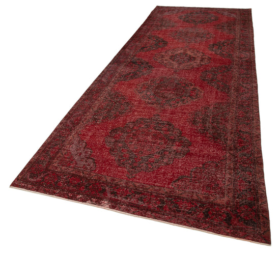 5x14 Red Turkish Over Dyed Runner Rug - 24231