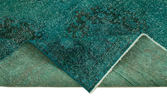 5x13 Turquoise Turkish Over Dyed Runner Rug - 24237