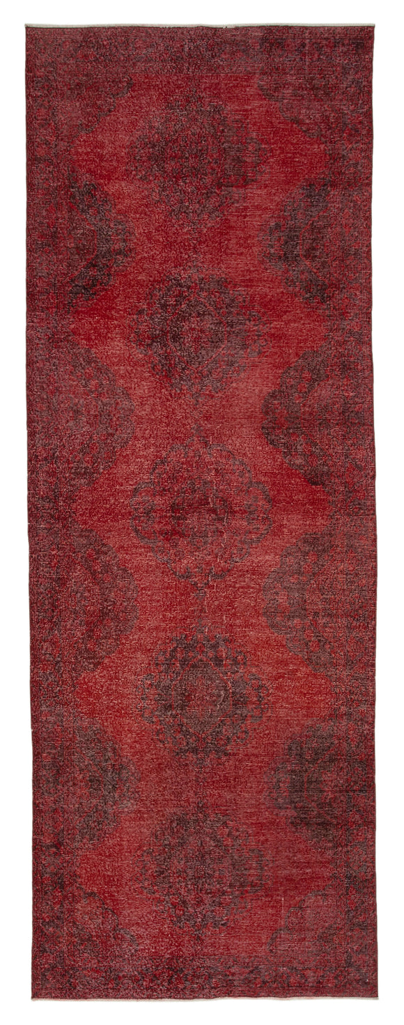 5x13 Red Turkish Over Dyed Runner Rug - 24238