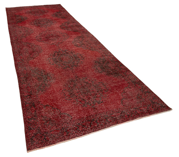5x13 Red Turkish Over Dyed Runner Rug - 24238