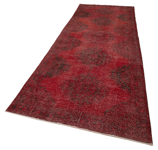 5x13 Red Turkish Over Dyed Runner Rug - 24238