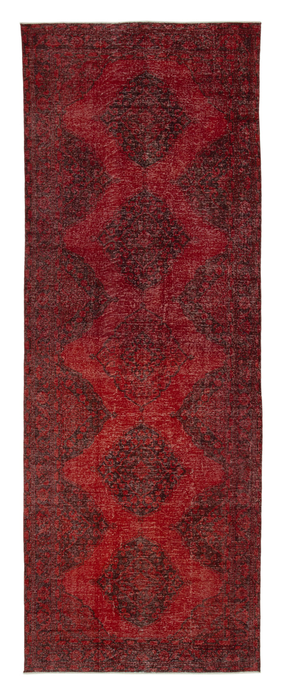 5x13 Red Turkish Over Dyed Runner Rug - 24239