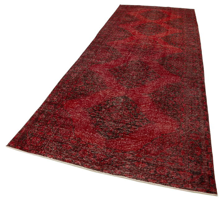 5x13 Red Turkish Over Dyed Runner Rug - 24239