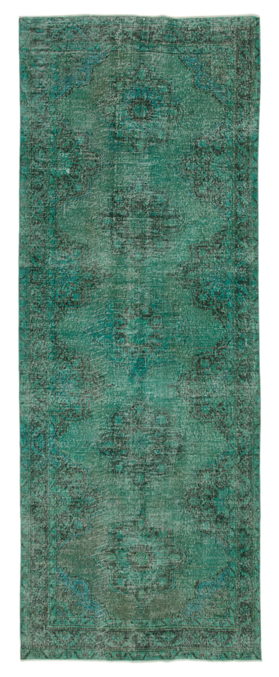 5x12 Turquoise Turkish Over Dyed Runner Rug - 24242