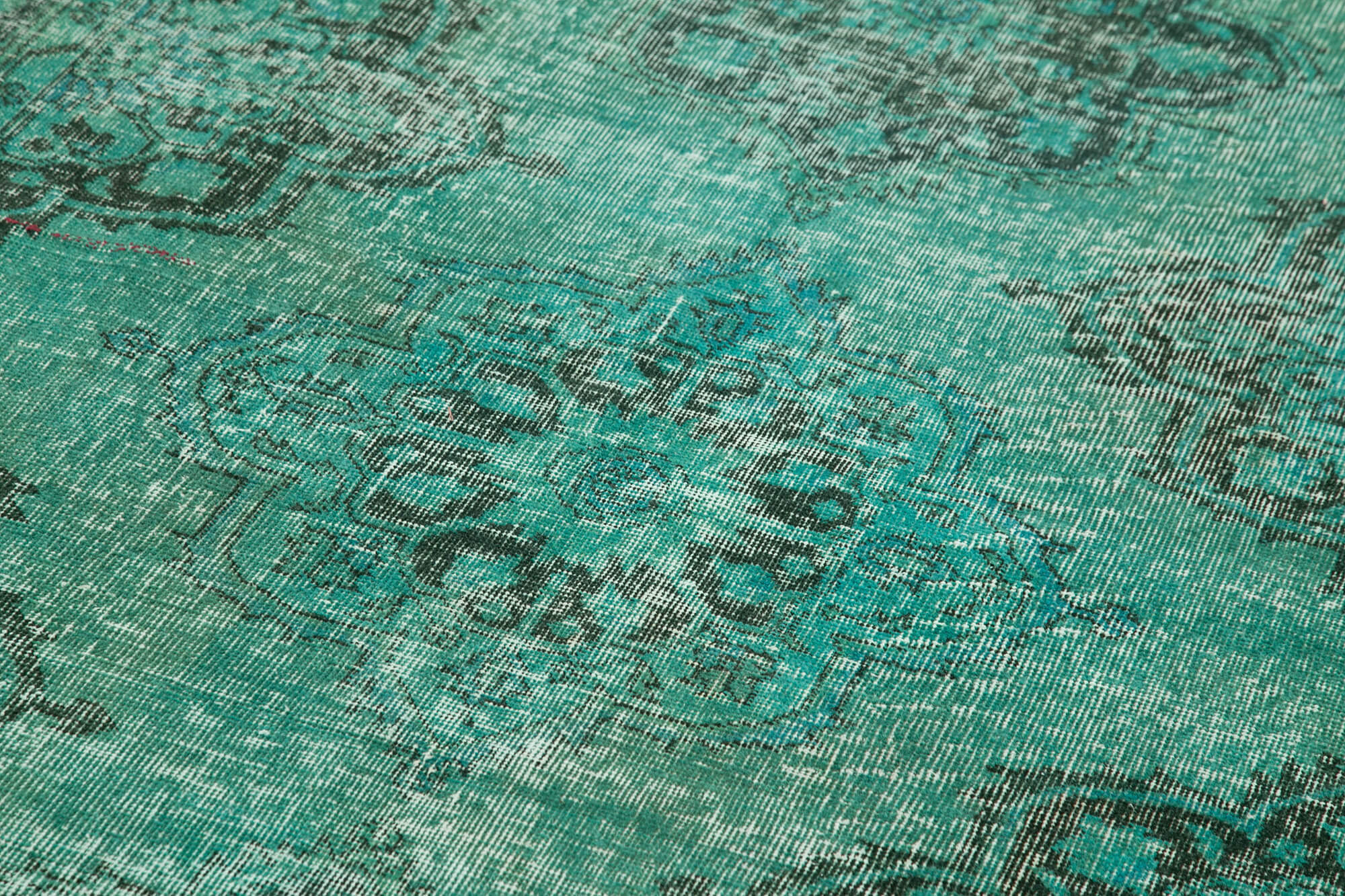 5x12 Turquoise Turkish Over Dyed Runner Rug - 24242