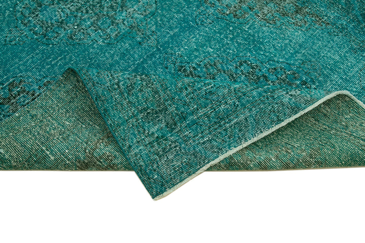 5x13 Turquoise Turkish Over Dyed Runner Rug - 24246