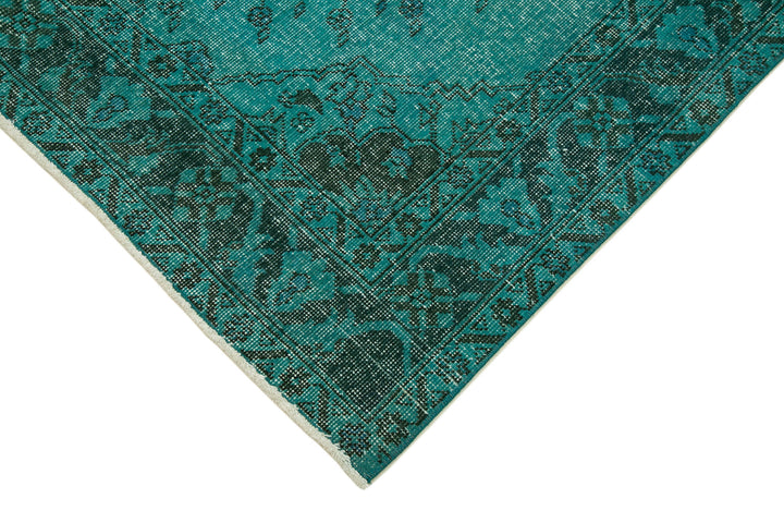 5x13 Turquoise Turkish Over Dyed Runner Rug - 24247
