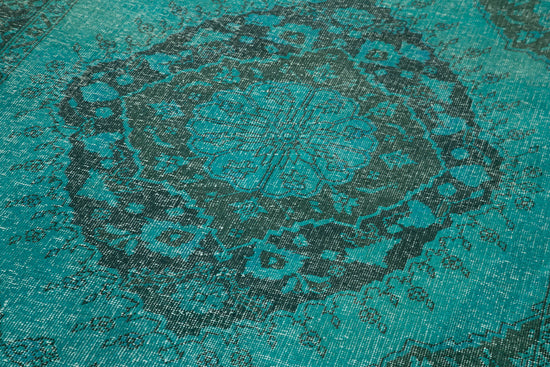 5x13 Turquoise Turkish Over Dyed Runner Rug - 24247