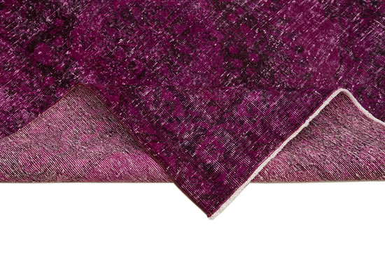 5x13 Fuchsia Turkish Over Dyed Runner Rug - 24248