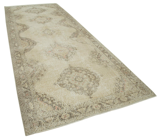 5x13 Beige Turkish Vintage Runner Rug - 24257