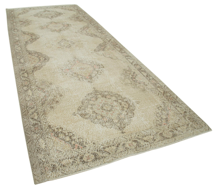 5x13 Beige Turkish Vintage Runner Rug - 24257
