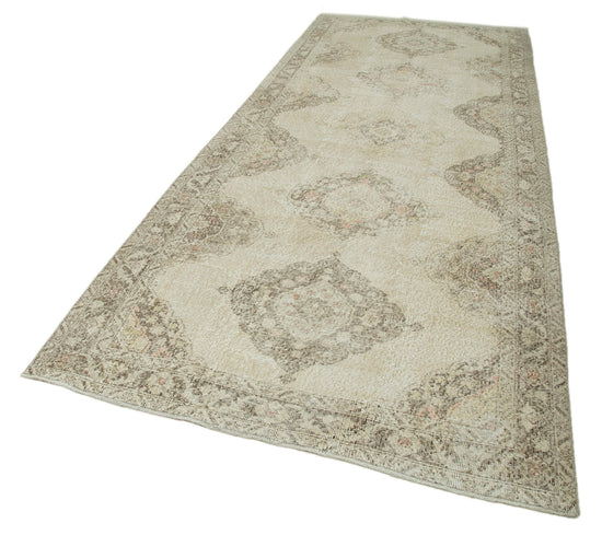 5x13 Beige Turkish Vintage Runner Rug - 24257