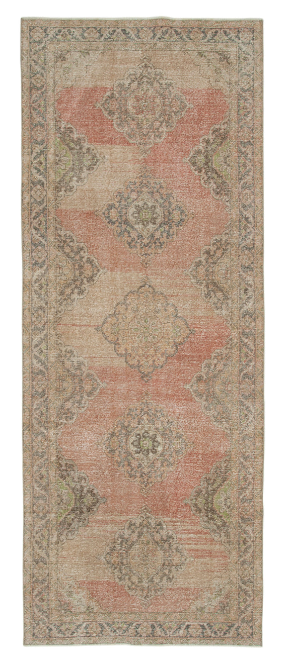5x12 Beige Turkish Vintage Runner Rug - 24261