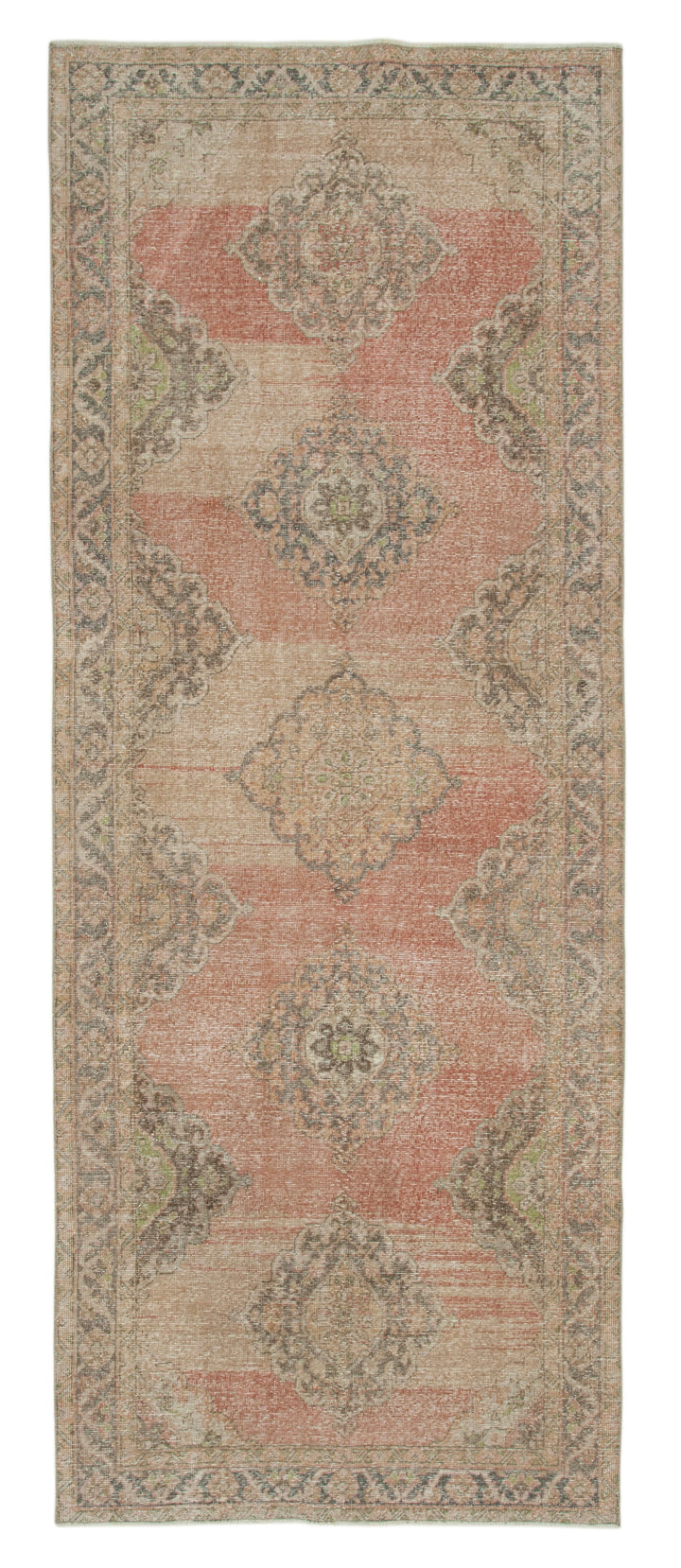 5x12 Beige Turkish Vintage Runner Rug - 24261