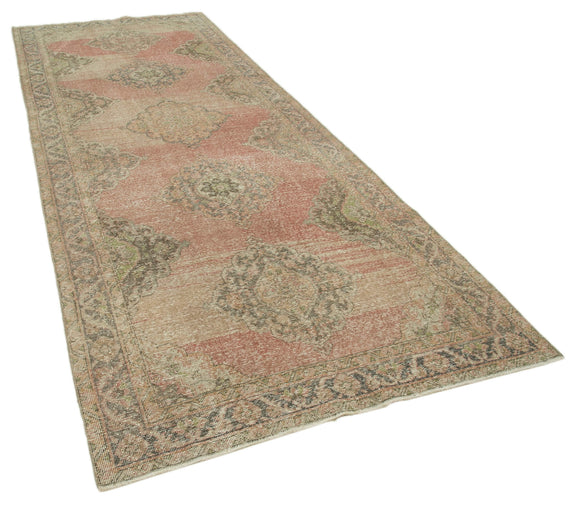 5x12 Beige Turkish Vintage Runner Rug - 24261