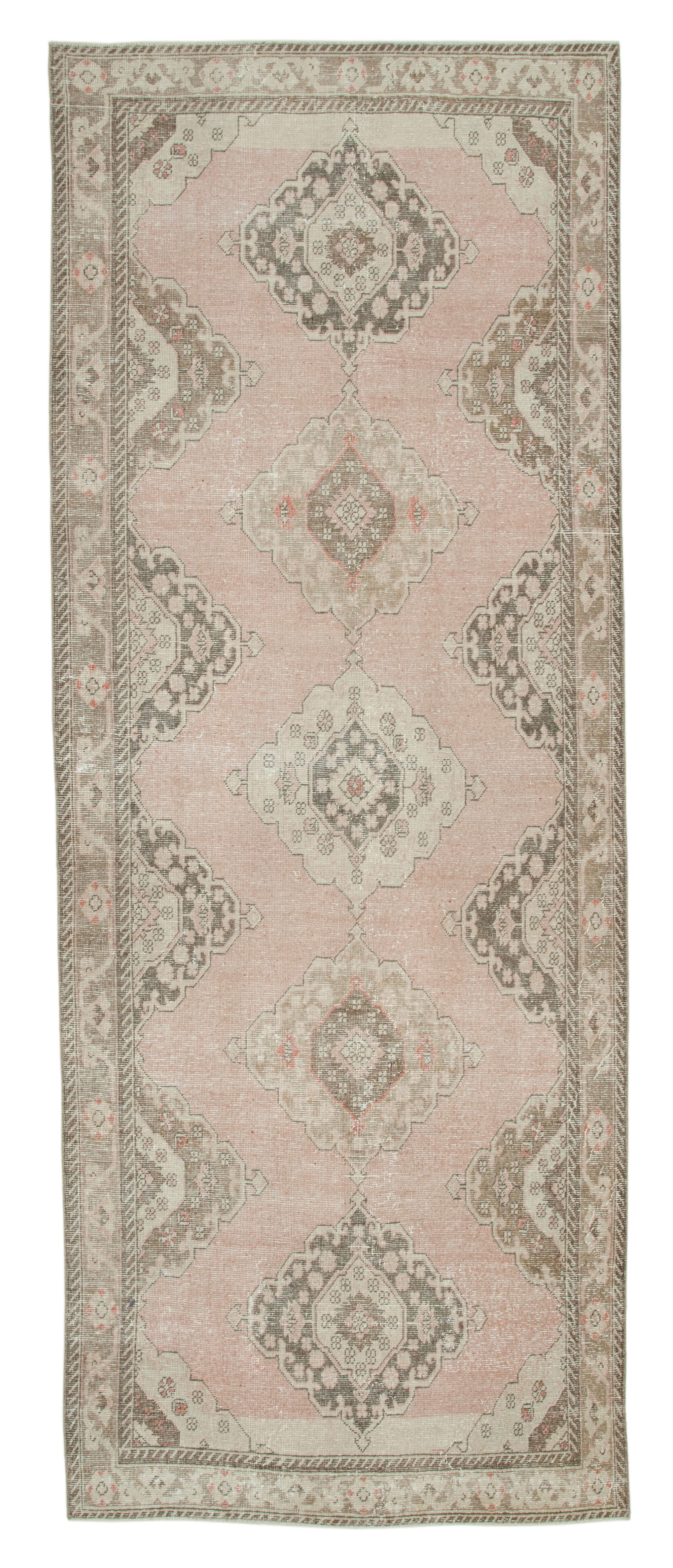 5x13 Beige Turkish Vintage Runner Rug - 24266