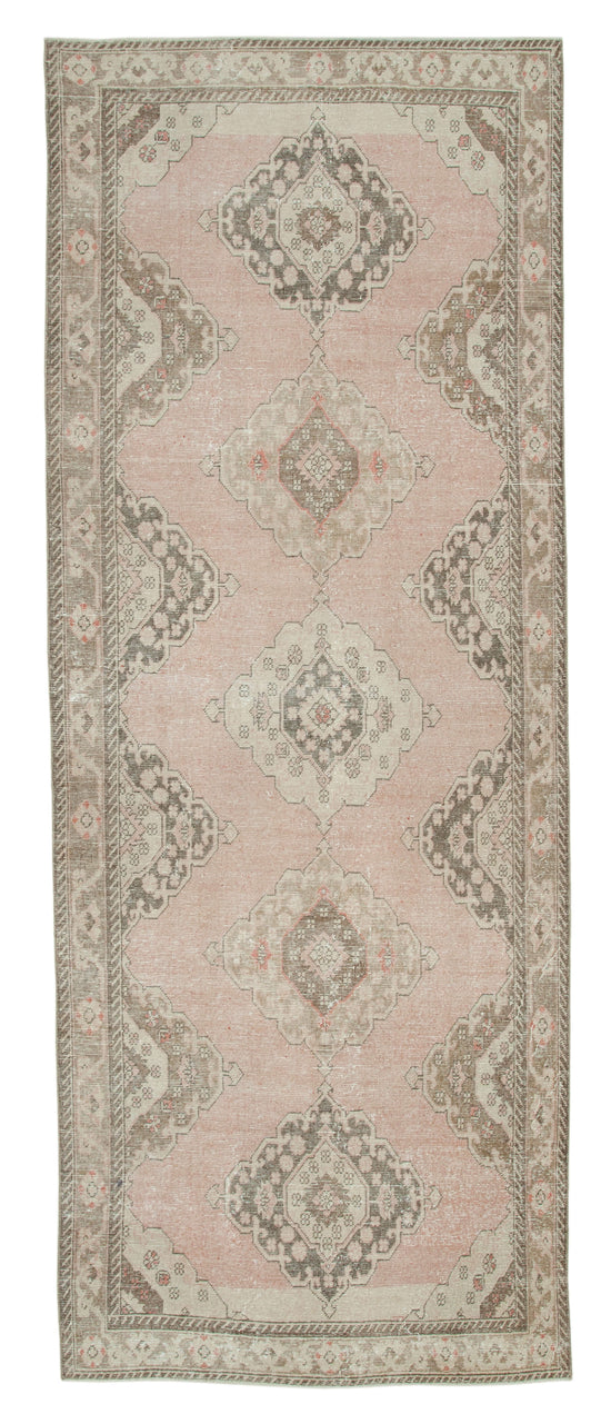 5x13 Beige Turkish Vintage Runner Rug - 24266